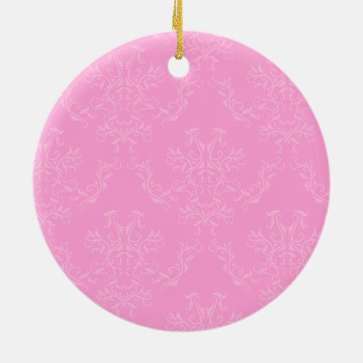 Elegant Pink Damask, prinses Tiara Keramisch Ornament (Achterkant)