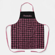 Elegant Pink Diamond Gem Girly Pattern Apron