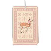 Elegant Pink Doe-patterned Christmas  Luchtverfrisser (Voorkant)