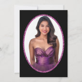 Elegant pink dress 18th birthday debut kaart (Achterkant)