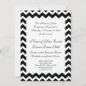 Elegant Pink en Black Retro Chevron Monogram Kaart (Achterkant)