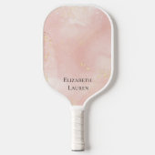 Elegant Pink en Gold Pickleball Paddle (Voorkant)