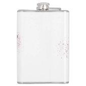 Elegant Pink en Paarse Cherry Blossom Heupfles (Achterkant)