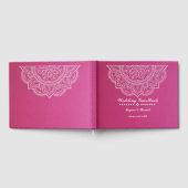 Elegant Pink en White Paisley Mandala Gastenboek (Volledig)