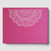 Elegant Pink en White Paisley Mandala Gastenboek (Achterkant)