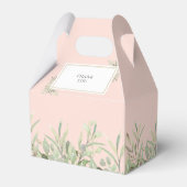 Elegant Pink First Heilige Communauteit Greenery Bedankdoosjes (Achterkant)