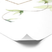 Elegant Pink Floral 100th Birthday Party Welcome Perfect Poster (Hoek)