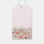 Elegant Pink Floral 16e verjaardag Dank je wel Cadeaulabel (Achterkant)