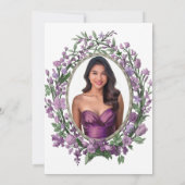 Elegant Pink Floral 18th Birthday Debut Kaart (Achterkant)