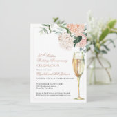 Elegant Pink Floral 50th Wedding Jubileum Kaart (Staand voorkant)