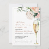 Elegant Pink Floral 50th Wedding Jubileum Kaart (Voorkant)