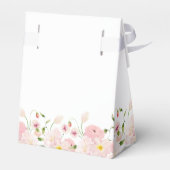  Elegant Pink Floral Baby Shower Bedankdoosjes (Achterkant)