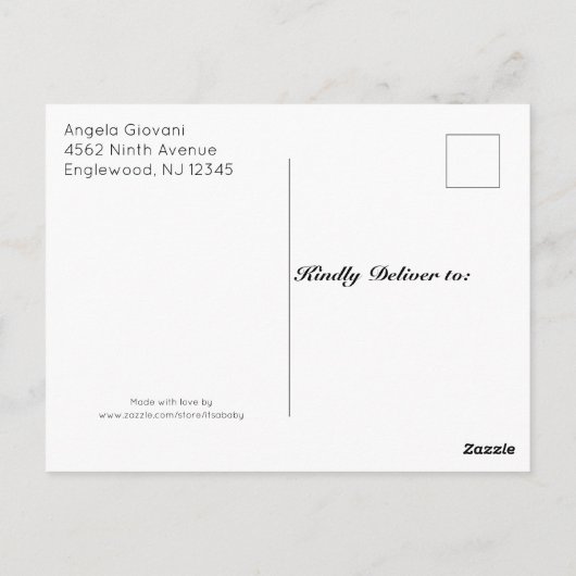 Elegant PInk Floral Baptism Invitation Briefkaart (Achterkant)