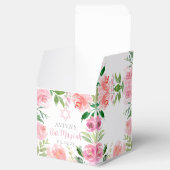 Elegant Pink Floral Bat Mitzvah Custom Party Bedankdoosjes (Geopend)