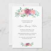 Elegant Pink Floral Beauty Salon Grand Opening Kaart (Voorkant)