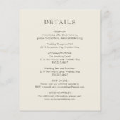 Elegant Pink Floral Budget Weddenschap Uitnodiging (Achterkant)