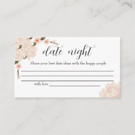 Elegant Pink Floral Datumavond ideeën. Datum jar Informatiekaartje