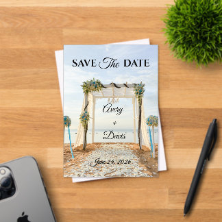 Elegant Pink Floral Fully Editable Save the Date Acryl Uitnodigingen