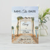 Elegant Pink Floral Fully Editable Save the Date Kaart (Staand voorkant)