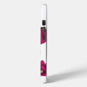 Elegant Pink Floral Gold Circle Phone Case (Achterkant / Links)