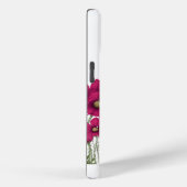 Elegant Pink Floral Gold Circle Phone Case (Achterkant / Rechts)