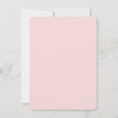 Elegant Pink Floral Gold Memorial Service Invitati Kaart (Achterkant)