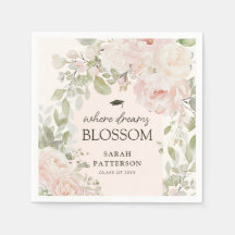 Elegant Pink Floral Graduation Party