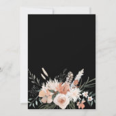 Elegant Pink Floral Greenery 50e verjaardag Partij Kaart (Achterkant)