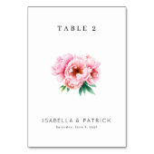 Elegant Pink Floral Kaart (Achterkant)