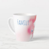 Elegant Pink Floral Latte Mok (Linkerhoek)