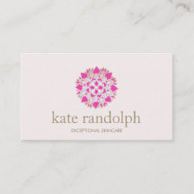 Elegant Pink Floral Mandala Beauty Salon en Spa