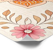 Elegant Pink Floral Pattern Poster Eye Catching Ar (Hoek)