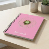 Elegant Pink Floral Personalized Notebook Notitieboek
