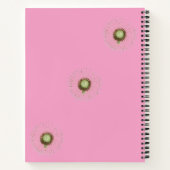Elegant Pink Floral Personalized Notebook Notitieboek (Achterkant)