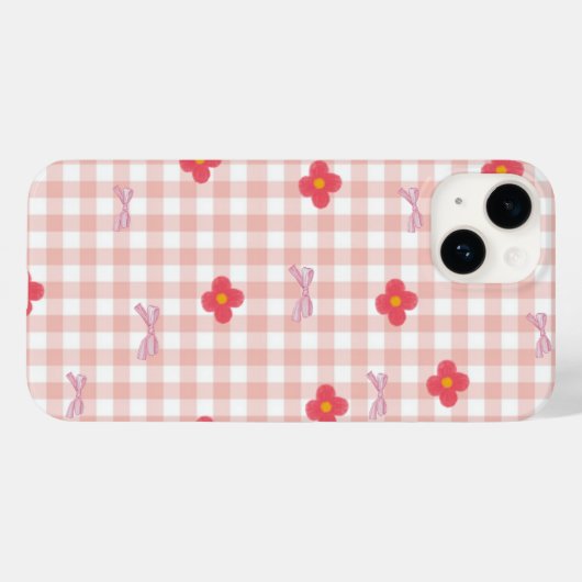 Elegant Pink Floral Phone Case (Achterkant (horizontaal))