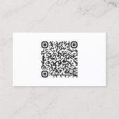 Elegant Pink Floral QR code Wedding RSVP Small  Visitekaartje (Achterkant)