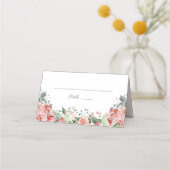 Elegant Pink Floral Quinceañera Uitnodiging (Voorkant)