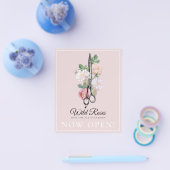 Elegant Pink Floral Rozen Haarstylist Flyer (Enkel)