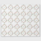 Elegant Pink Floral Sage Typography Custom Wedding Cadeaupapier (Vlak)