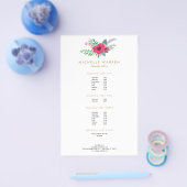Elegant Pink Floral Salon Flyer (Enkel)