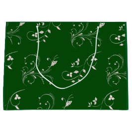 Elegant Pink Floral Swirl Groot Cadeauzakje