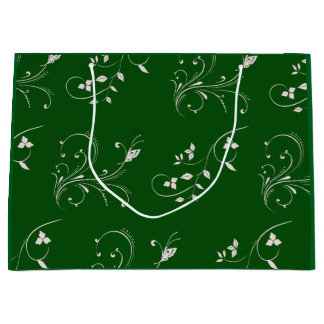 Elegant Pink Floral Swirl  Groot Cadeauzakje