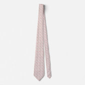 Elegant Pink Floral Tie for Weddings and Spring Ev Stropdas (Voorkant)