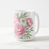 Elegant Pink Floral Watercolor Coffee Mug"  Koffiemok (Voorkant rechts)
