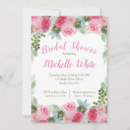 Elegant Pink Floral Waterverf Boarder