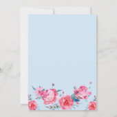 Elegant Pink Floral Waterverf Vrijgezellenfeest Kaart (Achterkant)