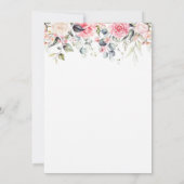 Elegant Pink Floral Waterverf Vrijgezellenfeest Kaart (Achterkant)