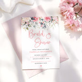 Elegant Pink Floral Waterverf Vrijgezellenfeest Kaart