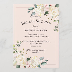 Elegant Pink Floral Waterverf Vrijgezellenfeest Kaart