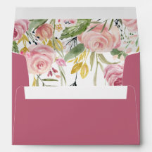 Elegant Pink Floral Waterverf Weddenschap